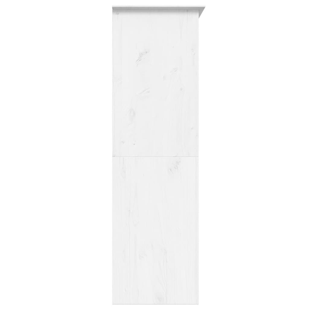vidaXL Ντουλάπα BODO Λευκή 146x53,5x173 εκ. από Μασίφ Ξύλο Πεύκου