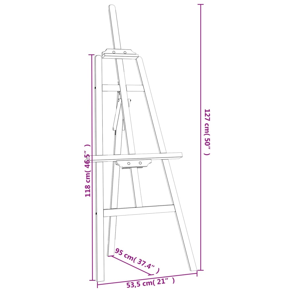 vidaXL Καβαλέτο Επιδαπέδιο Μαύρο 53,5x95x127 εκ. από Μασίφ Ξύλο Πεύκου