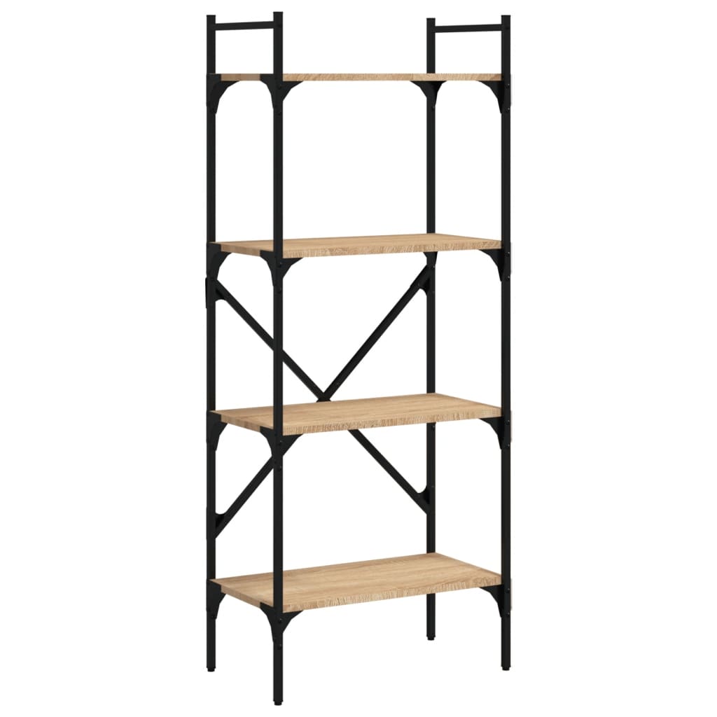 vidaXL Βιβλιοθήκη 4 Επιπέδων Sonoma Δρυς 56x31,5x138,5 εκ. Επεξ. Ξύλο
