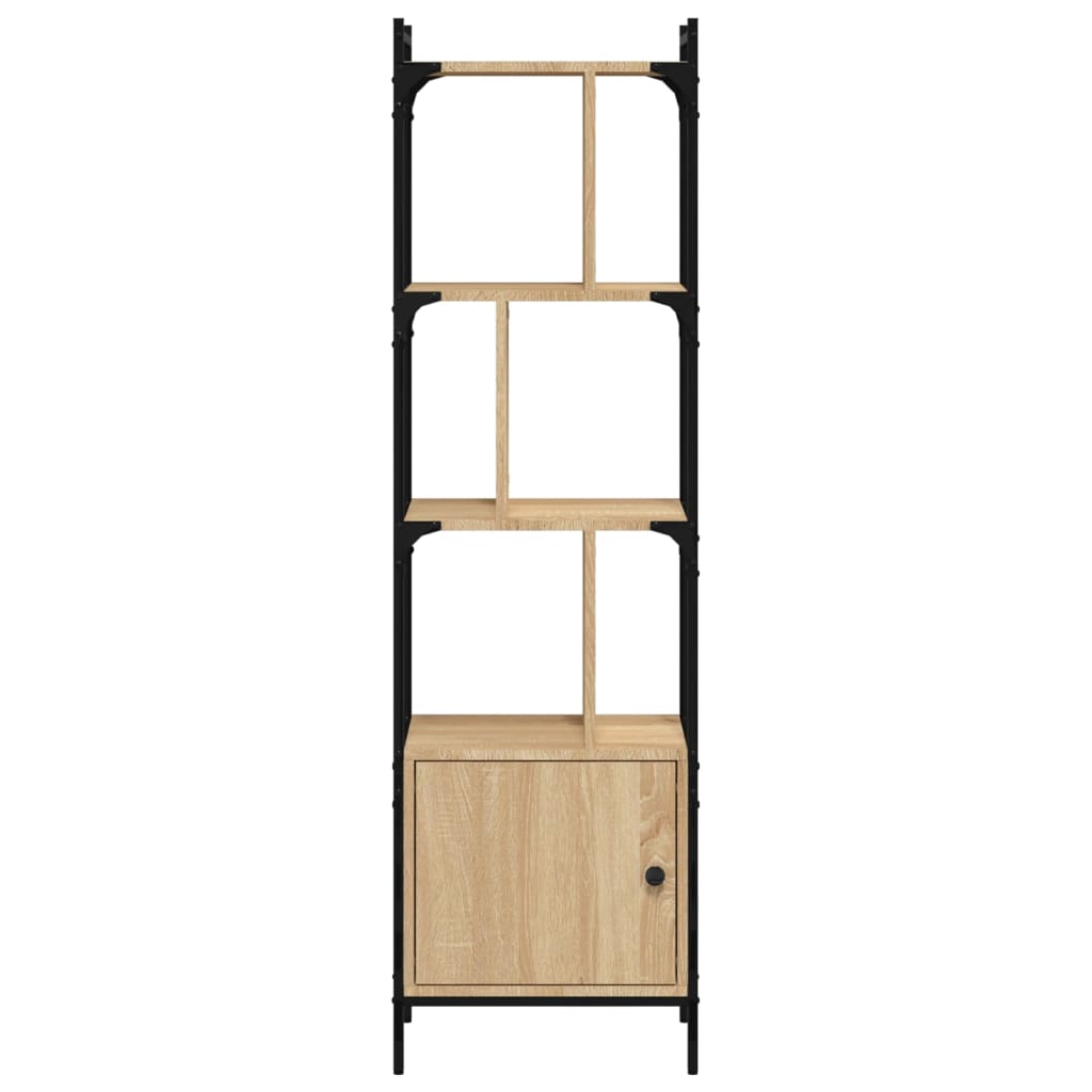 vidaXL Βιβλιοθήκη με Πόρτα Sonoma Δρυς 44,5x30x154,5 εκ. Επεξ. Ξύλο