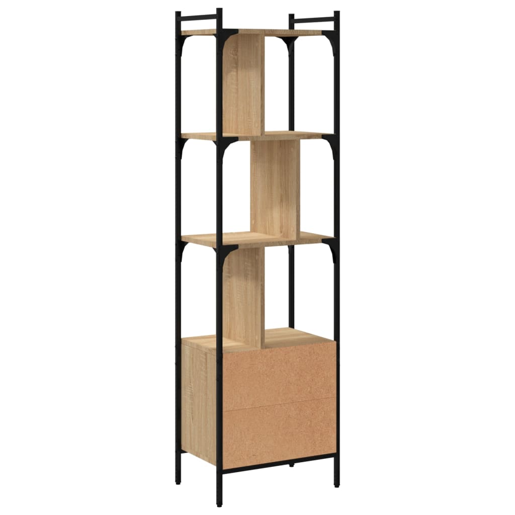 vidaXL Βιβλιοθήκη με Πόρτα Sonoma Δρυς 44,5x30x154,5 εκ. Επεξ. Ξύλο