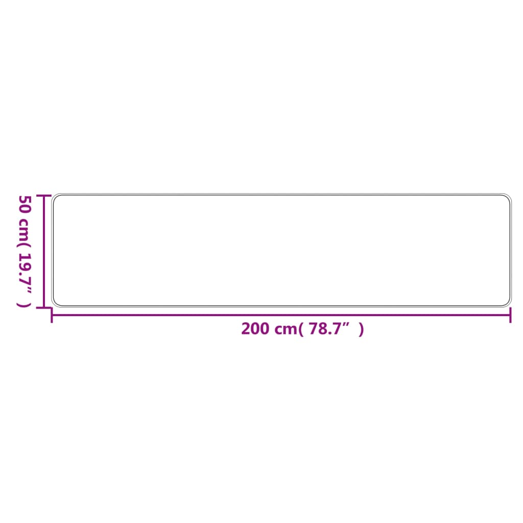 vidaXL Χαλί Διάδρομος Εμφάνιση Σιζάλ Taupe 50x200 εκ.