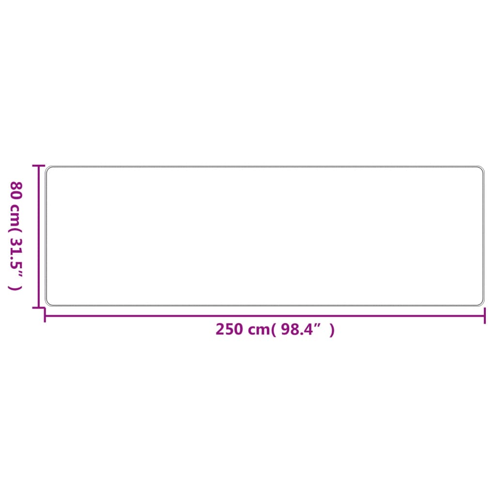 vidaXL Χαλί Διάδρομος Εμφάνιση Σιζάλ Taupe 80 x 250 εκ.