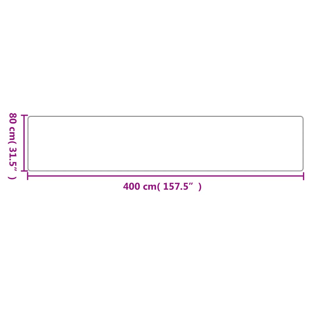 vidaXL Χαλί Διάδρομος Εμφάνιση Σιζάλ Platina 80 x 400 εκ.