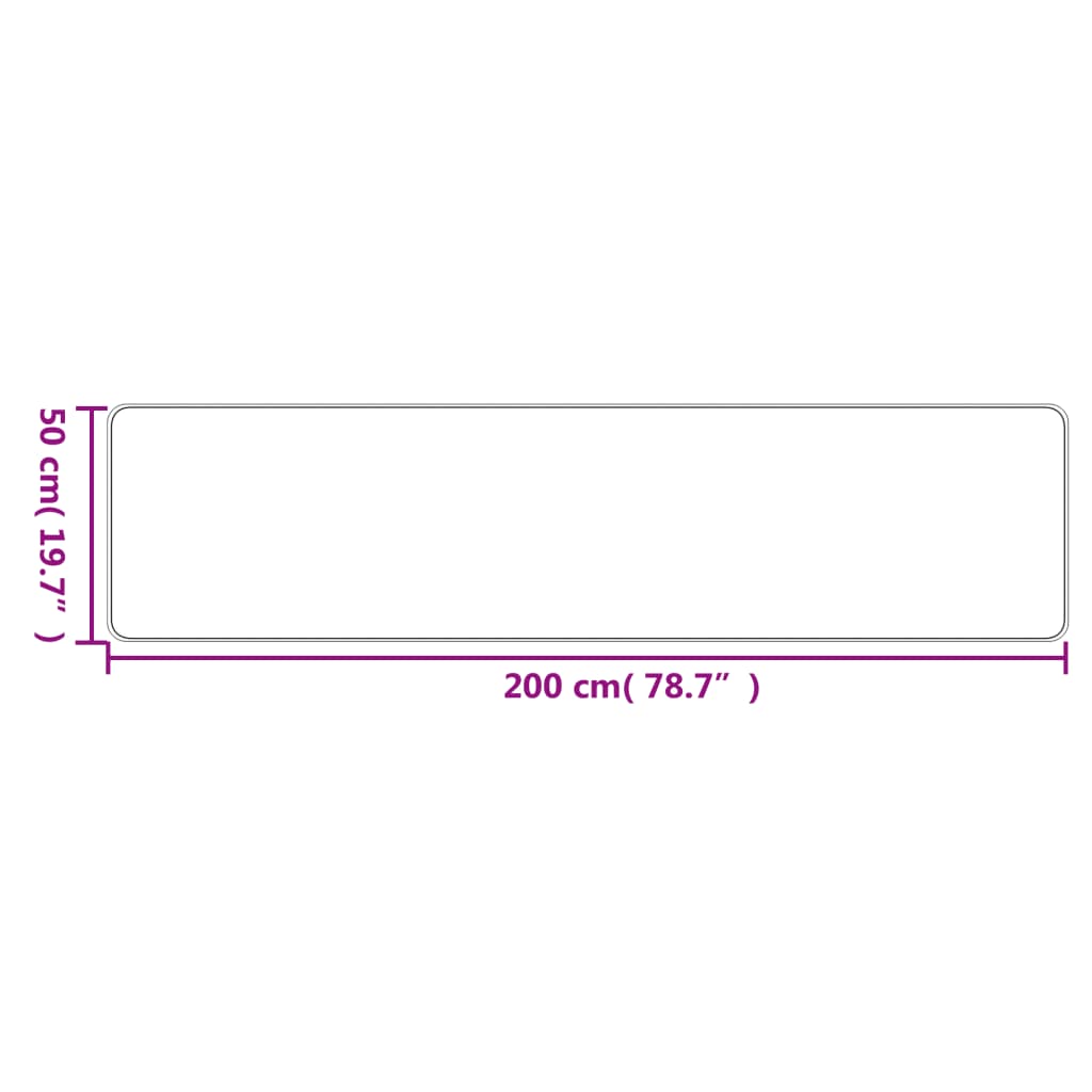 vidaXL Χαλί Διάδρομος Εμφάνιση Σιζάλ Ανθρακί 50 x 200 εκ.
