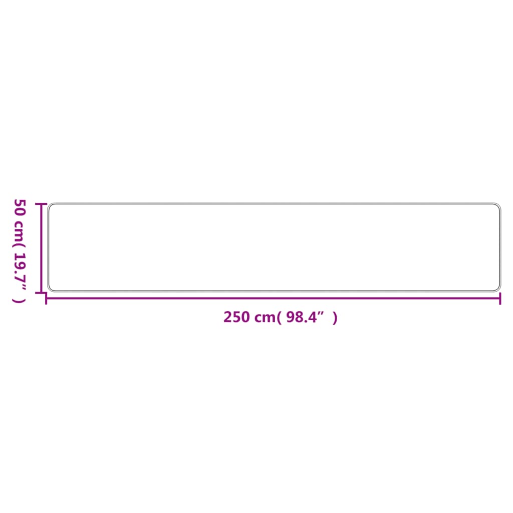 vidaXL Χαλί Διάδρομος Εμφάνιση Σιζάλ Ανθρακί 50 x 250 εκ.