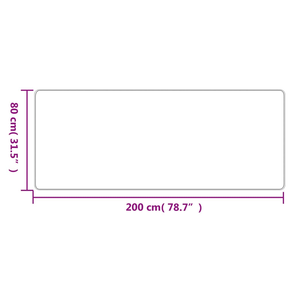 vidaXL Χαλί Διάδρομος Εμφάνιση Σιζάλ Ανθρακί 80 x 200 εκ.