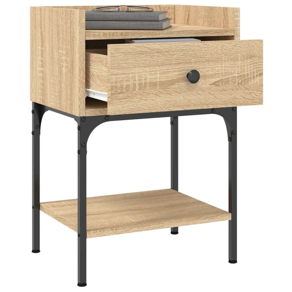 vidaXL Κομοδίνα 2 τεμ. Sonoma Δρυς 40,5x31x60 εκ. Επεξεργασμένο Ξύλο