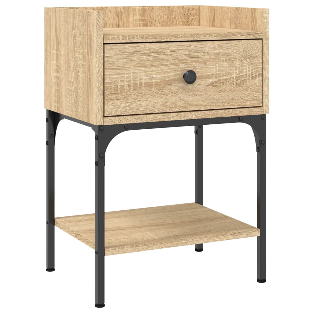 vidaXL Κομοδίνα 2 τεμ. Sonoma Δρυς 40,5x31x60 εκ. Επεξεργασμένο Ξύλο
