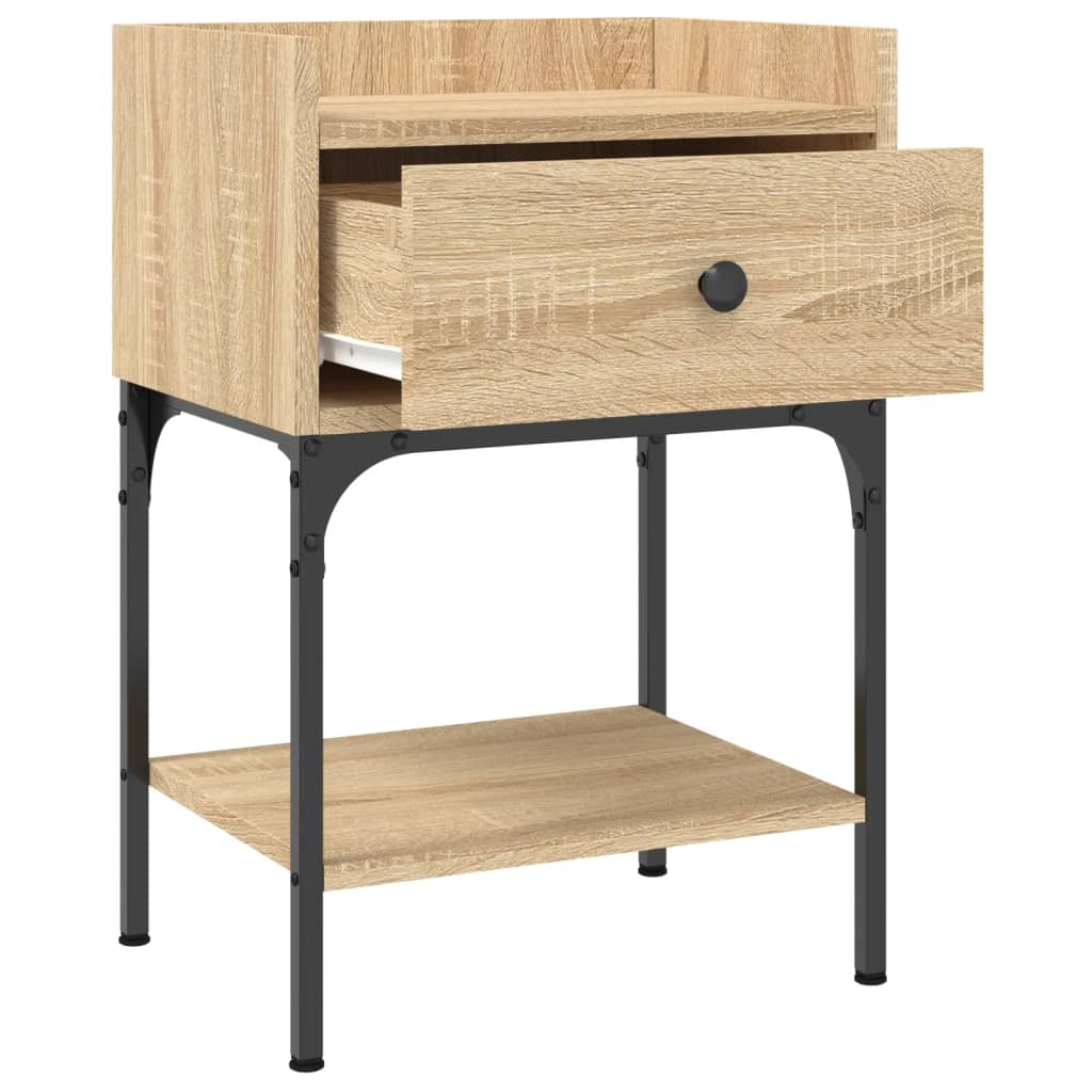 vidaXL Κομοδίνα 2 τεμ. Sonoma Δρυς 40,5x31x60 εκ. Επεξεργασμένο Ξύλο