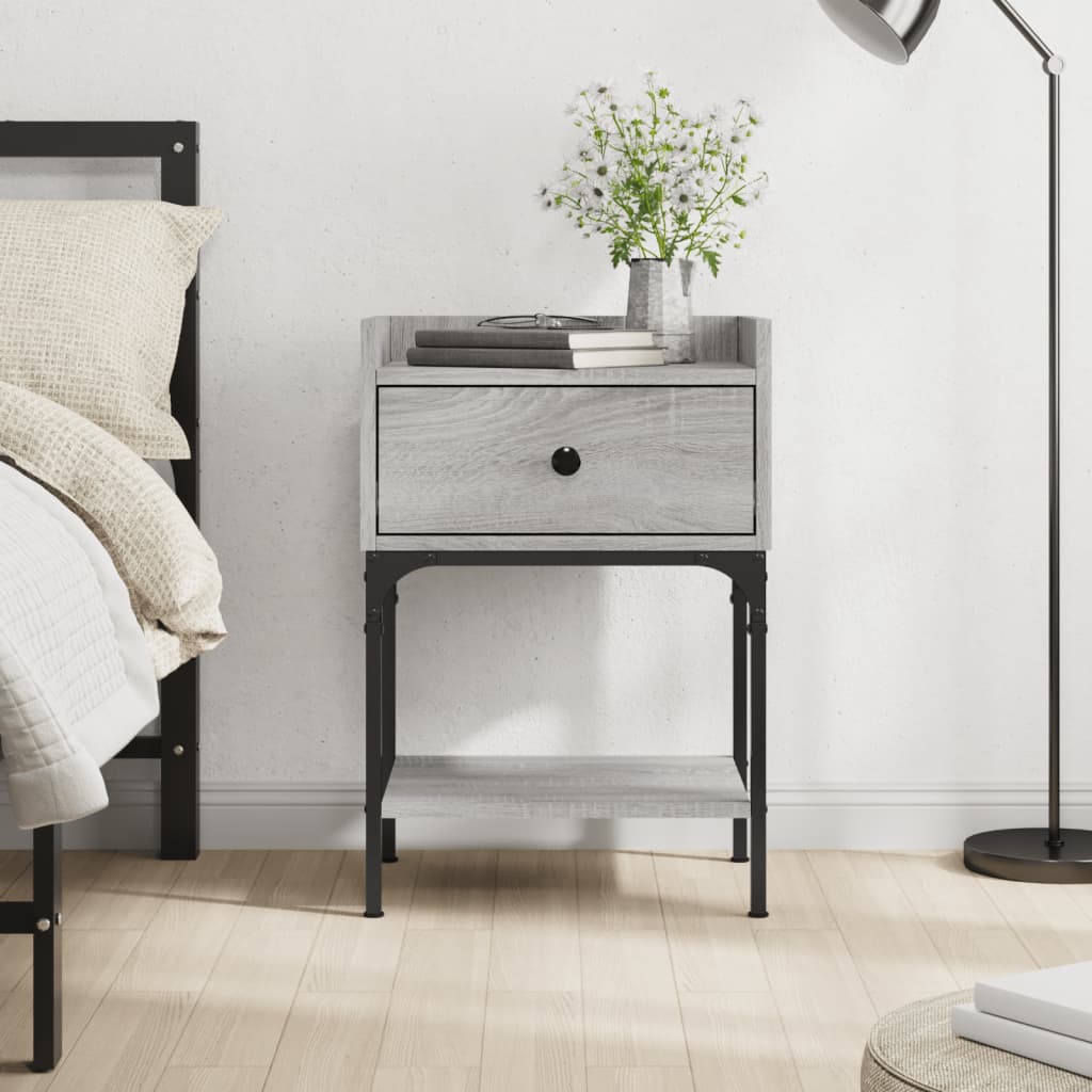 vidaXL Κομοδίνο Γκρι Sonoma 40,5x31x60 εκ. από Επεξεργασμένο Ξύλο