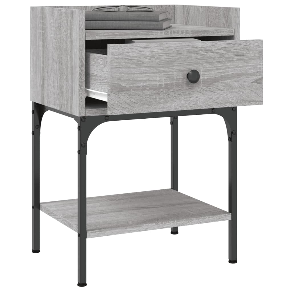 vidaXL Κομοδίνα 2 τεμ Γκρι Sonoma 40,5x31x60 εκ. Επεξεργασμένο Ξύλο
