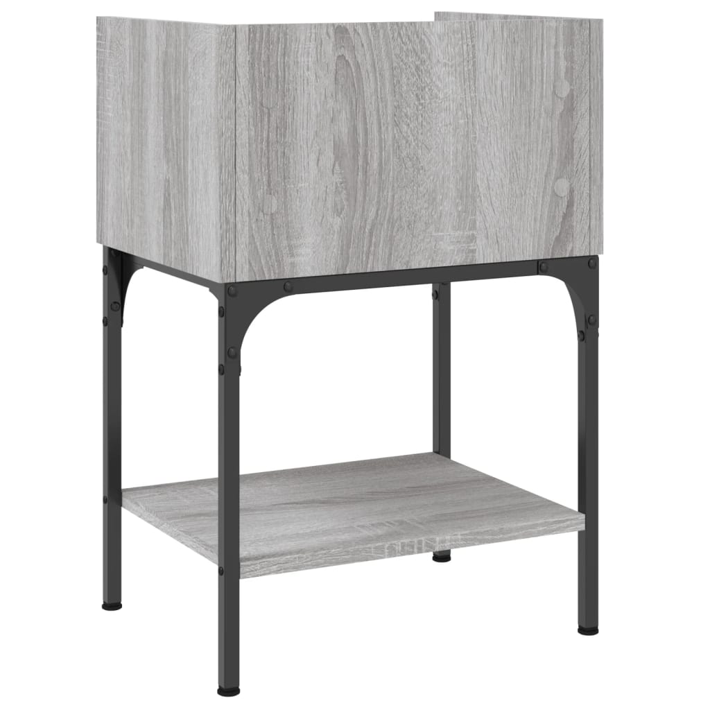 vidaXL Κομοδίνα 2 τεμ Γκρι Sonoma 40,5x31x60 εκ. Επεξεργασμένο Ξύλο