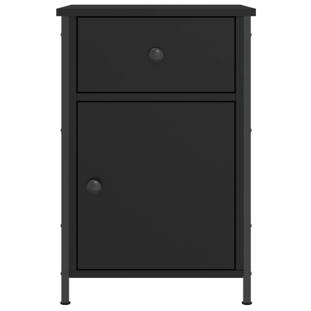 vidaXL Κομοδίνα 2 τεμ. Μαύρα 40 x 42 x 60 εκ. από Επεξεργασμένο Ξύλο