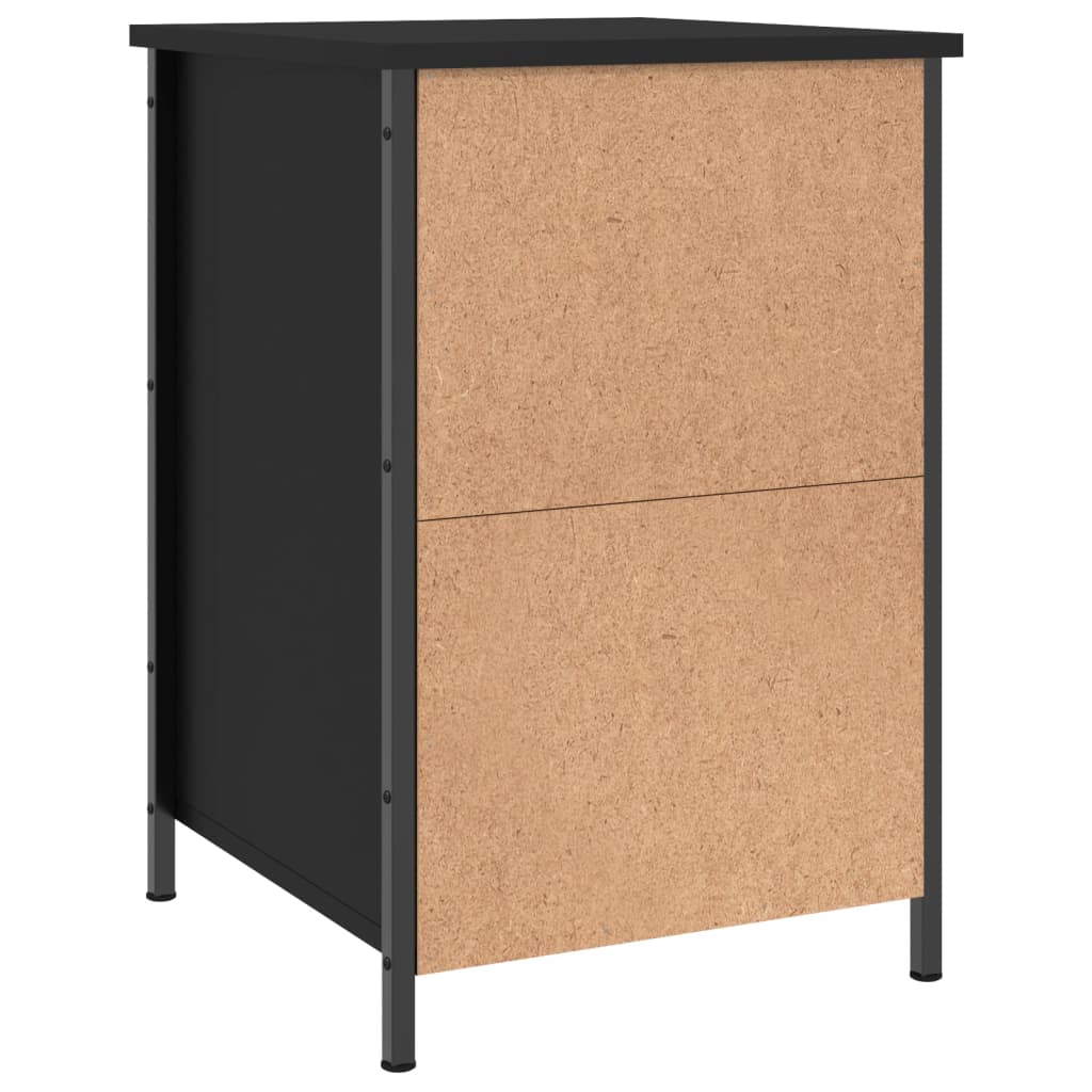 vidaXL Κομοδίνα 2 τεμ. Μαύρα 40 x 42 x 60 εκ. από Επεξεργασμένο Ξύλο