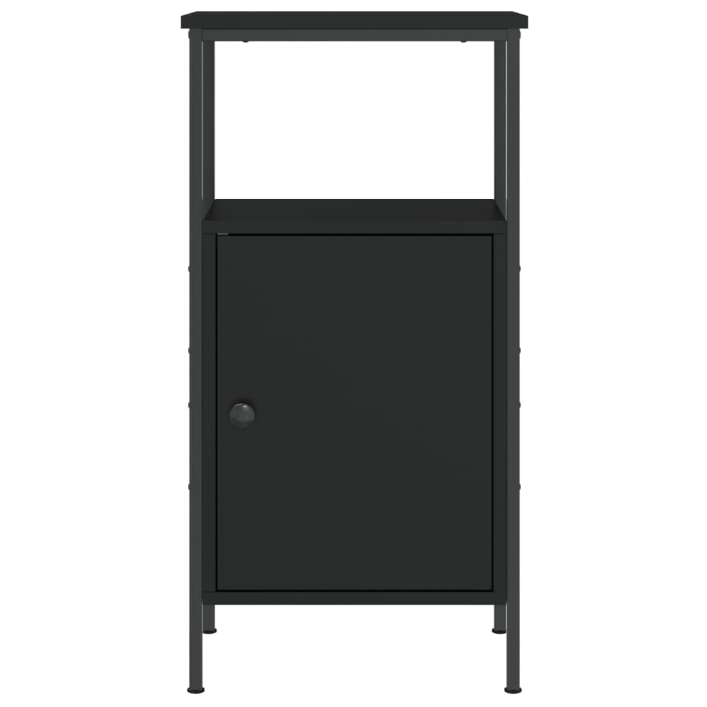 vidaXL Κομοδίνο Μαύρο 41 x 31 x 80 εκ. από Επεξεργασμένο Ξύλο