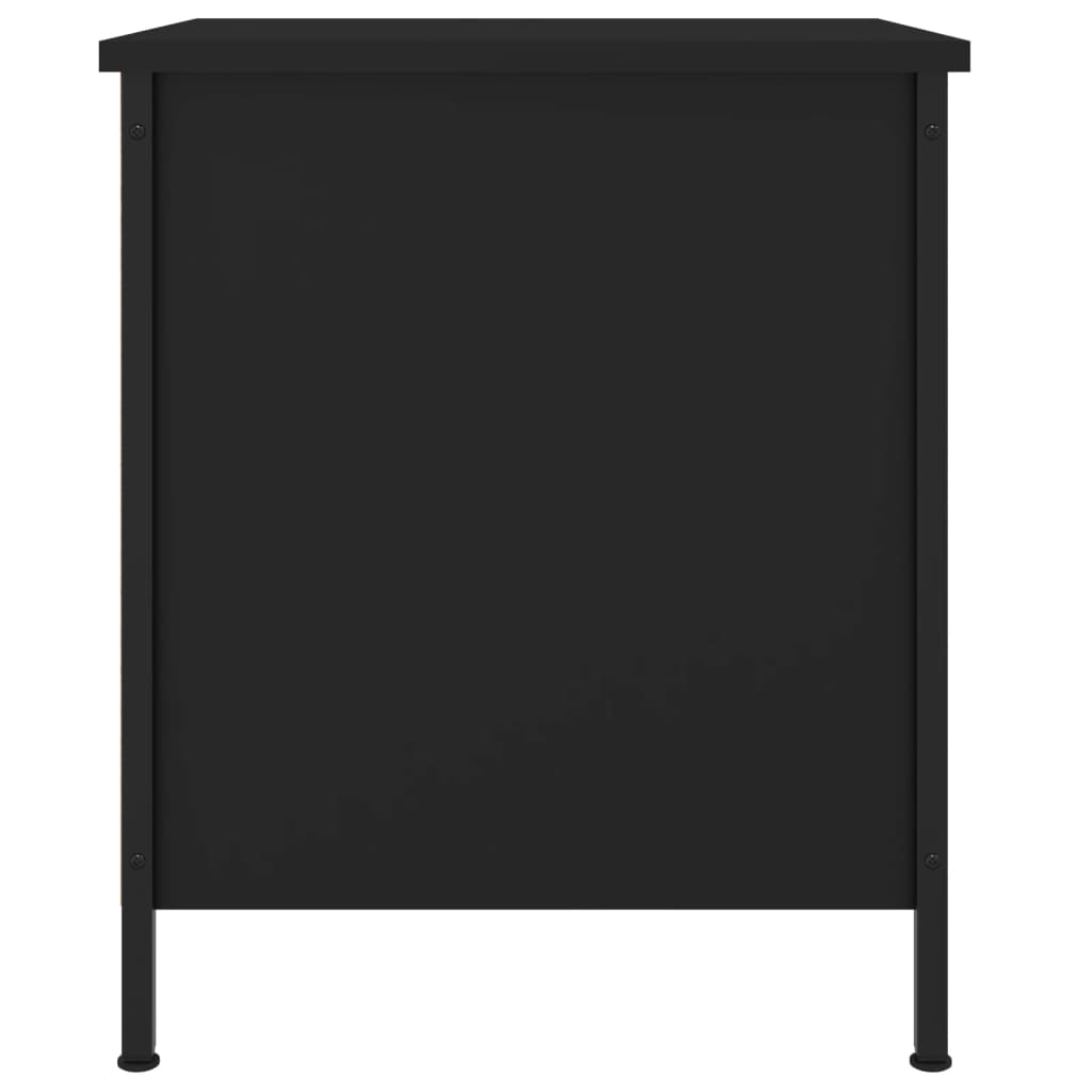 vidaXL Κομοδίνα 2 Τεμ. Μαύρα 40 x 42 x 50 εκ. από Επεξεργασμένο Ξύλο