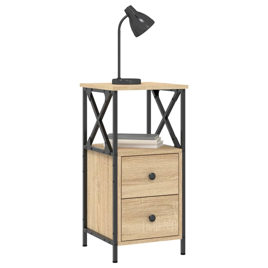 vidaXL Κομοδίνο Sonoma Δρυς 34 x 35,5 x 70 εκ. από Επεξεργασμένο Ξύλο