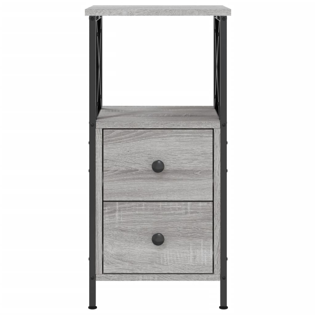 vidaXL Κομοδίνο Γκρι Sonoma 34 x 35,5 x 70 εκ. από Επεξεργασμένο Ξύλο