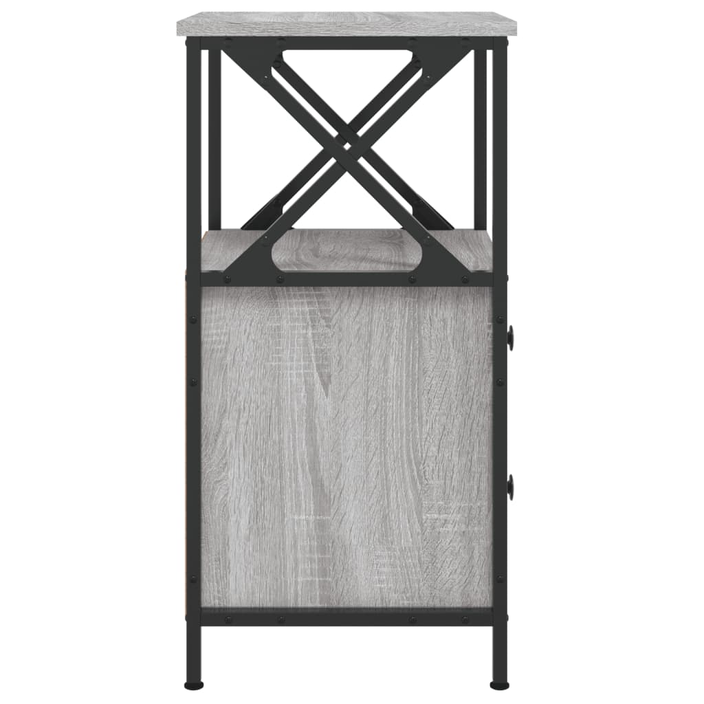 vidaXL Κομοδίνο Γκρι Sonoma 34 x 35,5 x 70 εκ. από Επεξεργασμένο Ξύλο