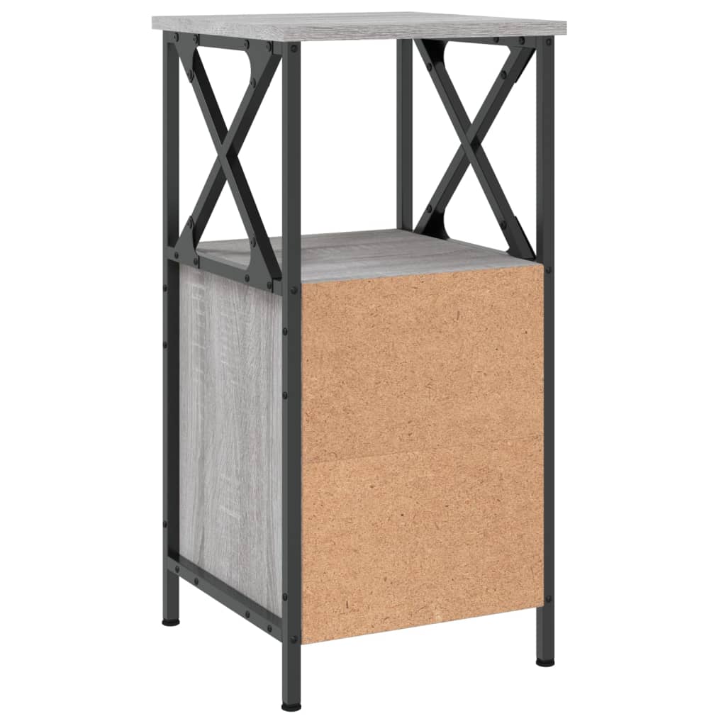 vidaXL Κομοδίνο Γκρι Sonoma 34 x 35,5 x 70 εκ. από Επεξεργασμένο Ξύλο