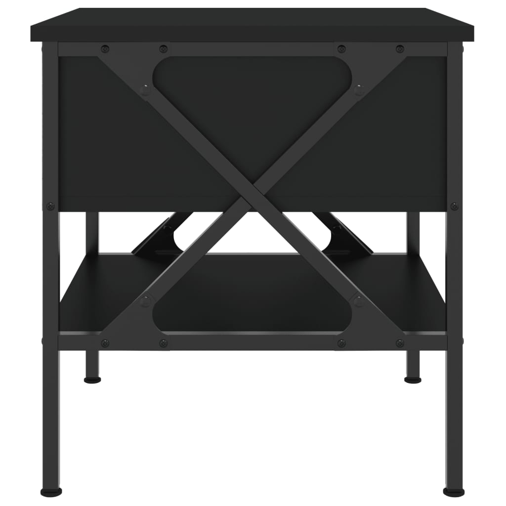 vidaXL Κομοδίνα 2 τεμ. Μαύρα 40 x 42 x 45 εκ. από Επεξεργασμένο Ξύλο