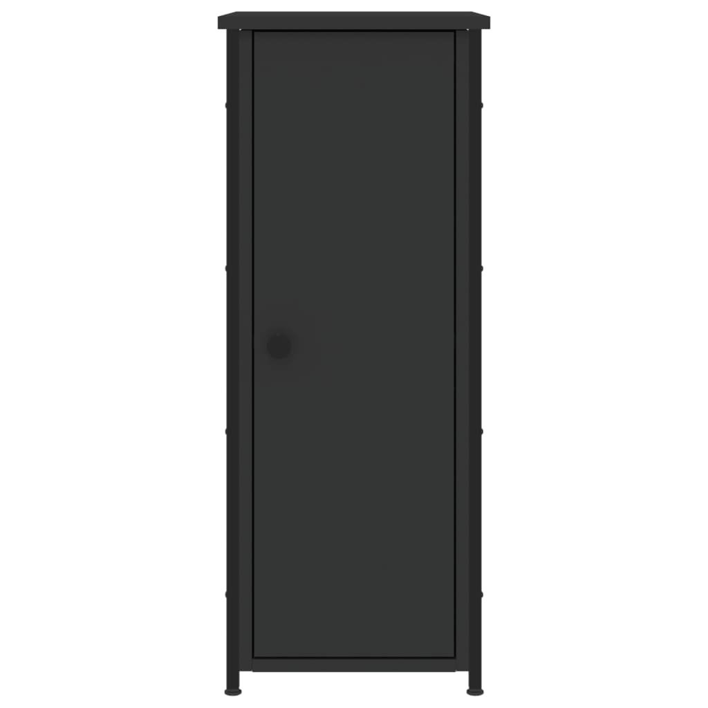 vidaXL Κομοδίνα 2 τεμ. Μαύρα 32x42x80 εκ. από Επεξεργασμένο Ξύλο