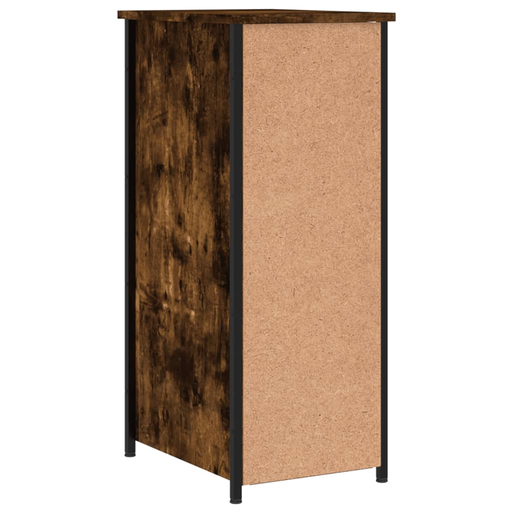 vidaXL Κομοδίνα 2 τεμ. Καπνιστή Δρυς 32x42x80 εκ. Επεξεργασμένο Ξύλο