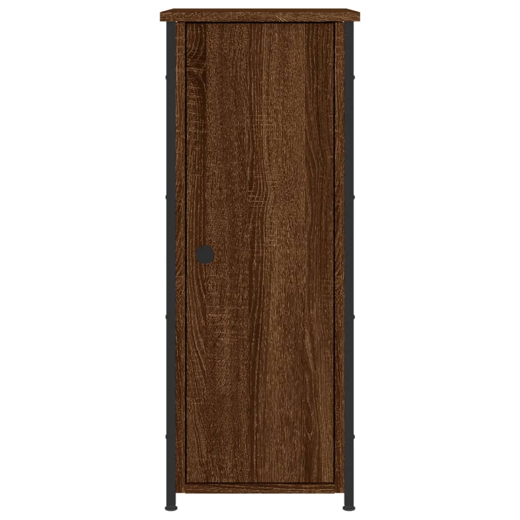 vidaXL Κομοδίνα 2 τεμ. Καφέ Δρυς 32x42x80 εκ. Επεξεργασμένο Ξύλο