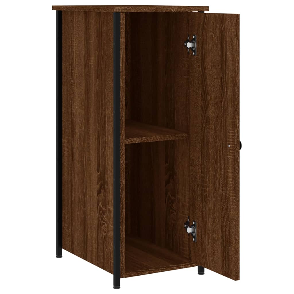 vidaXL Κομοδίνα 2 τεμ. Καφέ Δρυς 32x42x80 εκ. Επεξεργασμένο Ξύλο