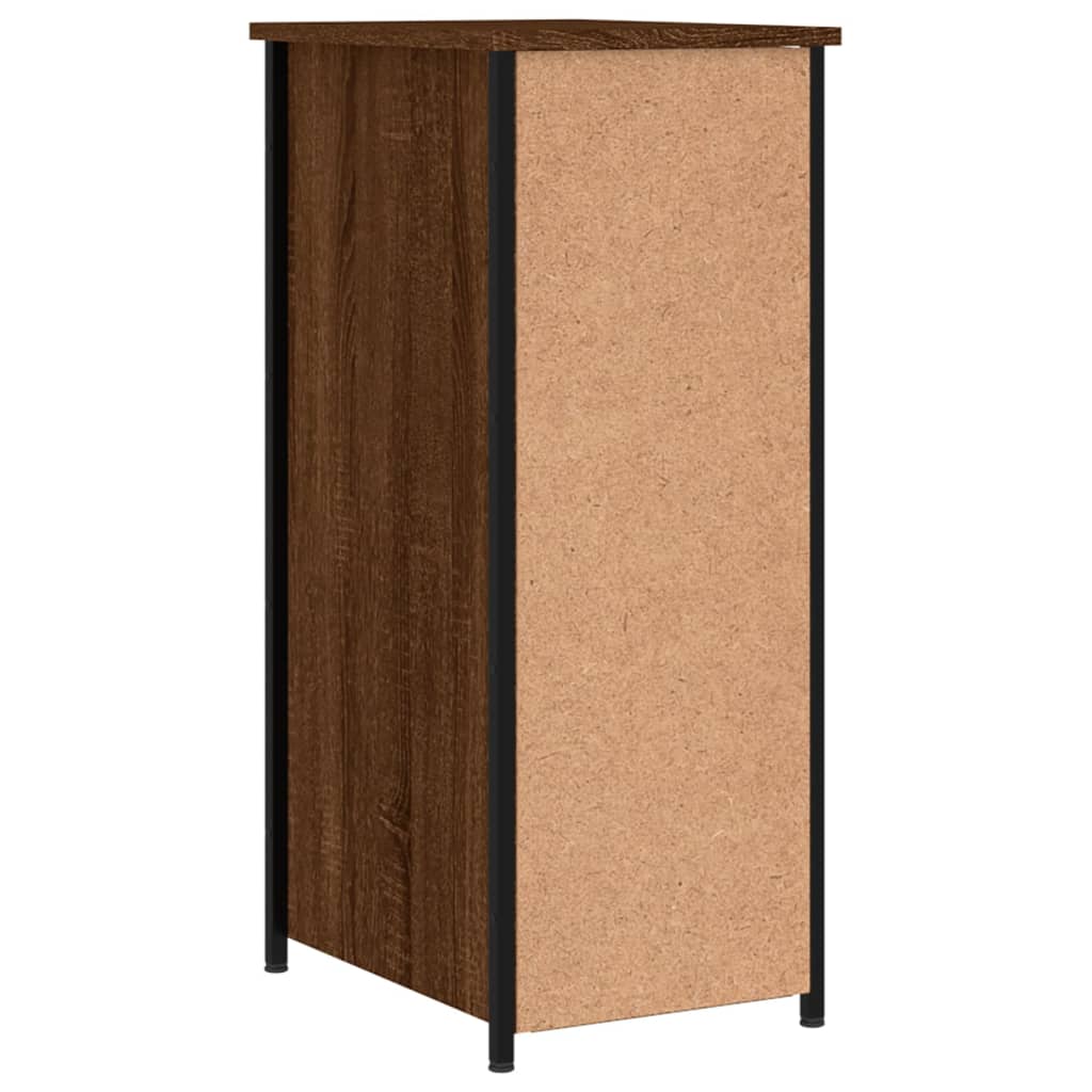 vidaXL Κομοδίνα 2 τεμ. Καφέ Δρυς 32x42x80 εκ. Επεξεργασμένο Ξύλο