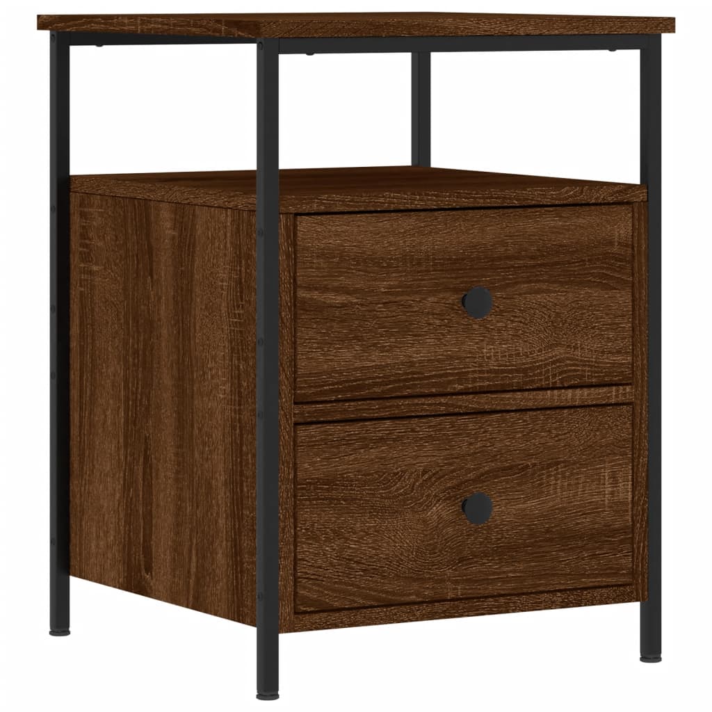 vidaXL Κομοδίνο Καφέ Δρυς 44 x 45 x 60 εκ. από Επεξεργασμένο Ξύλο