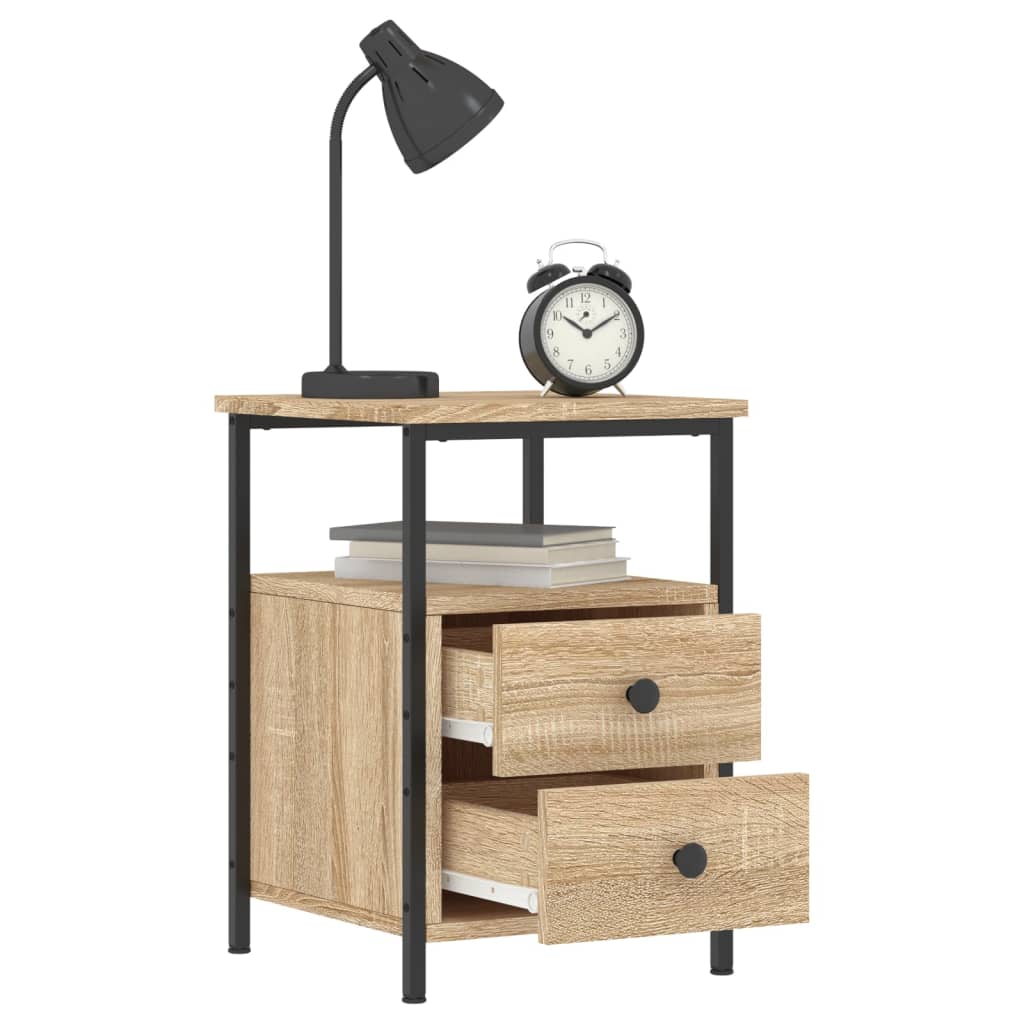 vidaXL Κομοδίνο Sonoma Δρυς 34 x 35,5 x 50 εκ. από Επεξεργασμένο Ξύλο