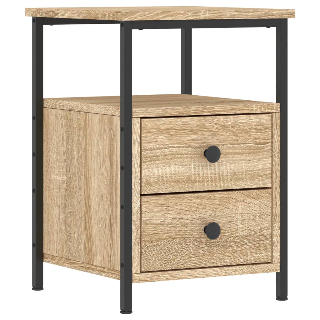 vidaXL Κομοδίνα 2 τεμ. Sonoma Δρυς 34x35,5x50 εκ. Επεξεργασμένο Ξύλο