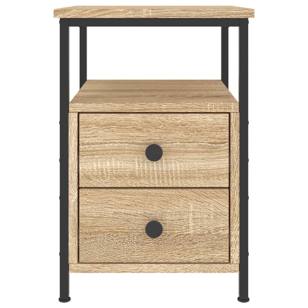 vidaXL Κομοδίνα 2 τεμ. Sonoma Δρυς 34x35,5x50 εκ. Επεξεργασμένο Ξύλο