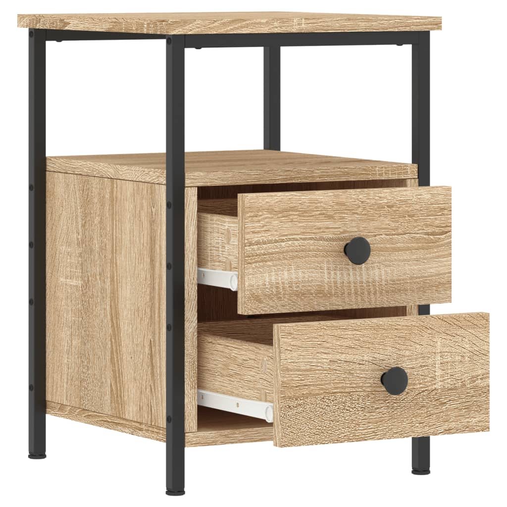 vidaXL Κομοδίνα 2 τεμ. Sonoma Δρυς 34x35,5x50 εκ. Επεξεργασμένο Ξύλο