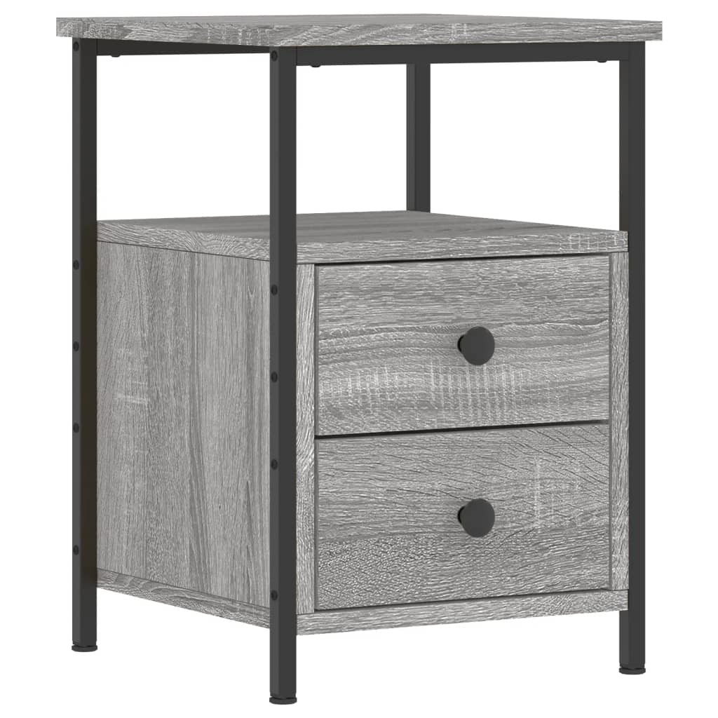 vidaXL Κομοδίνα 2 τεμ. Γκρι Sonoma 34 x 35,5 x 50 εκ. Επεξεργ. Ξύλο