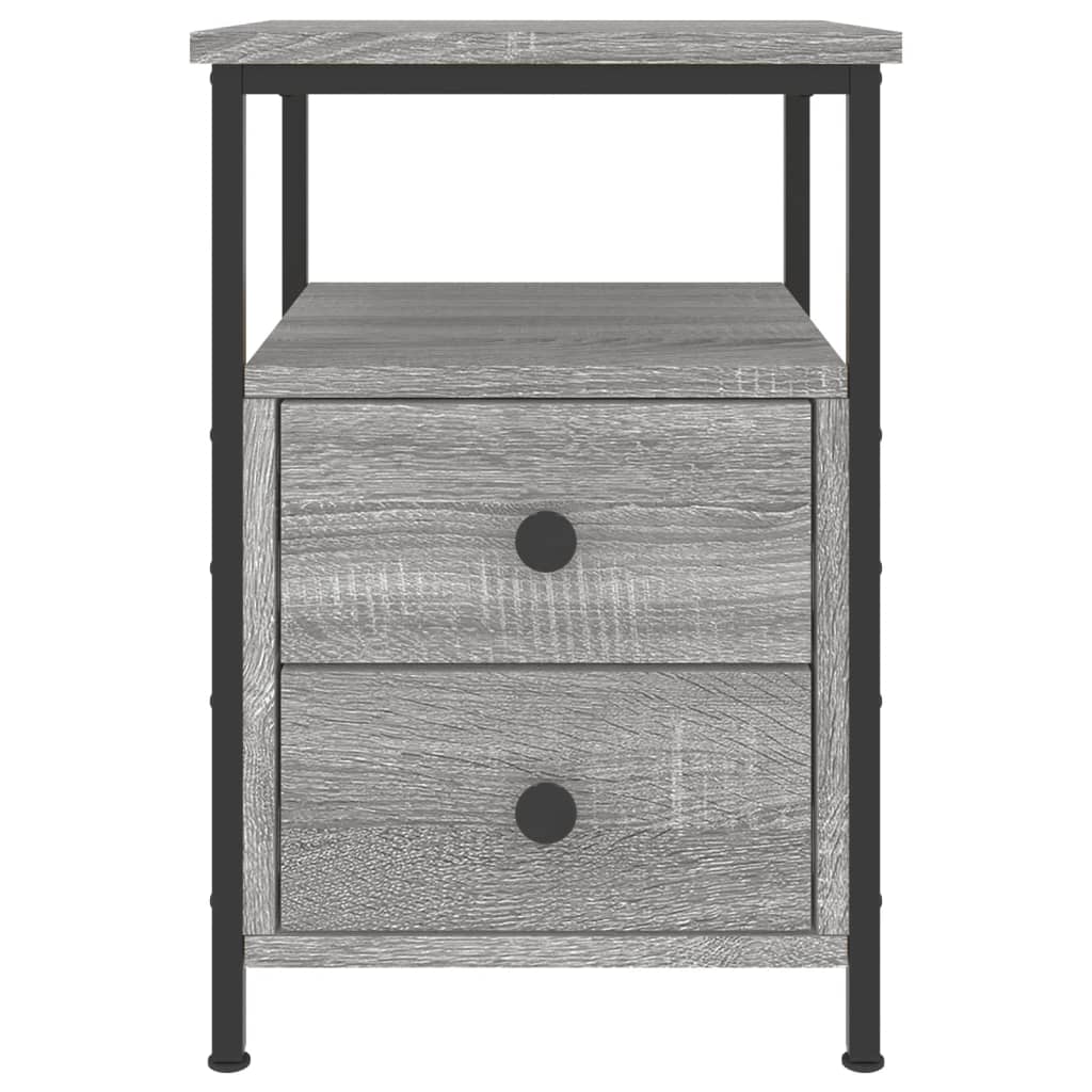 vidaXL Κομοδίνα 2 τεμ. Γκρι Sonoma 34 x 35,5 x 50 εκ. Επεξεργ. Ξύλο