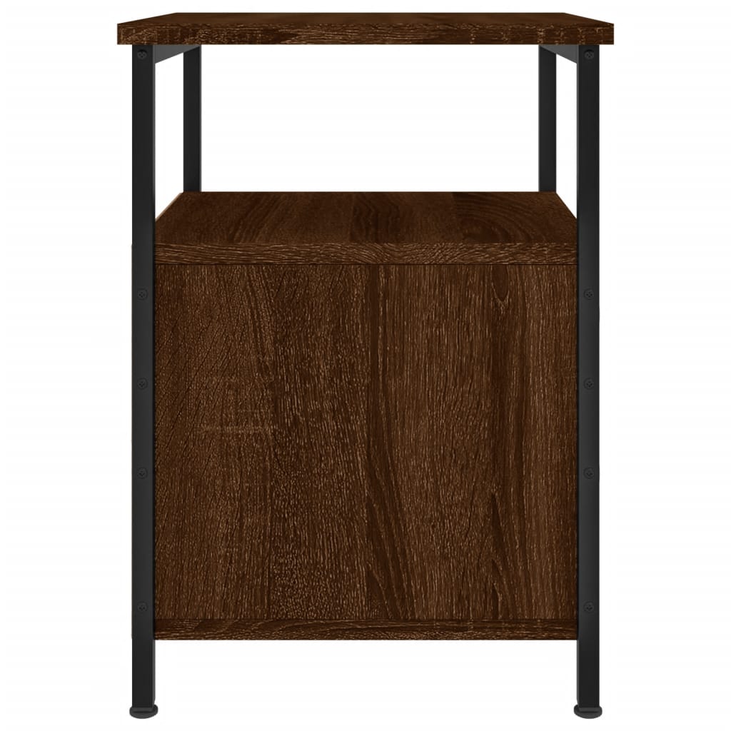 vidaXL Κομοδίνο Καφέ Δρυς 34 x 35,5 x 50 εκ. από Επεξεργασμένο Ξύλο