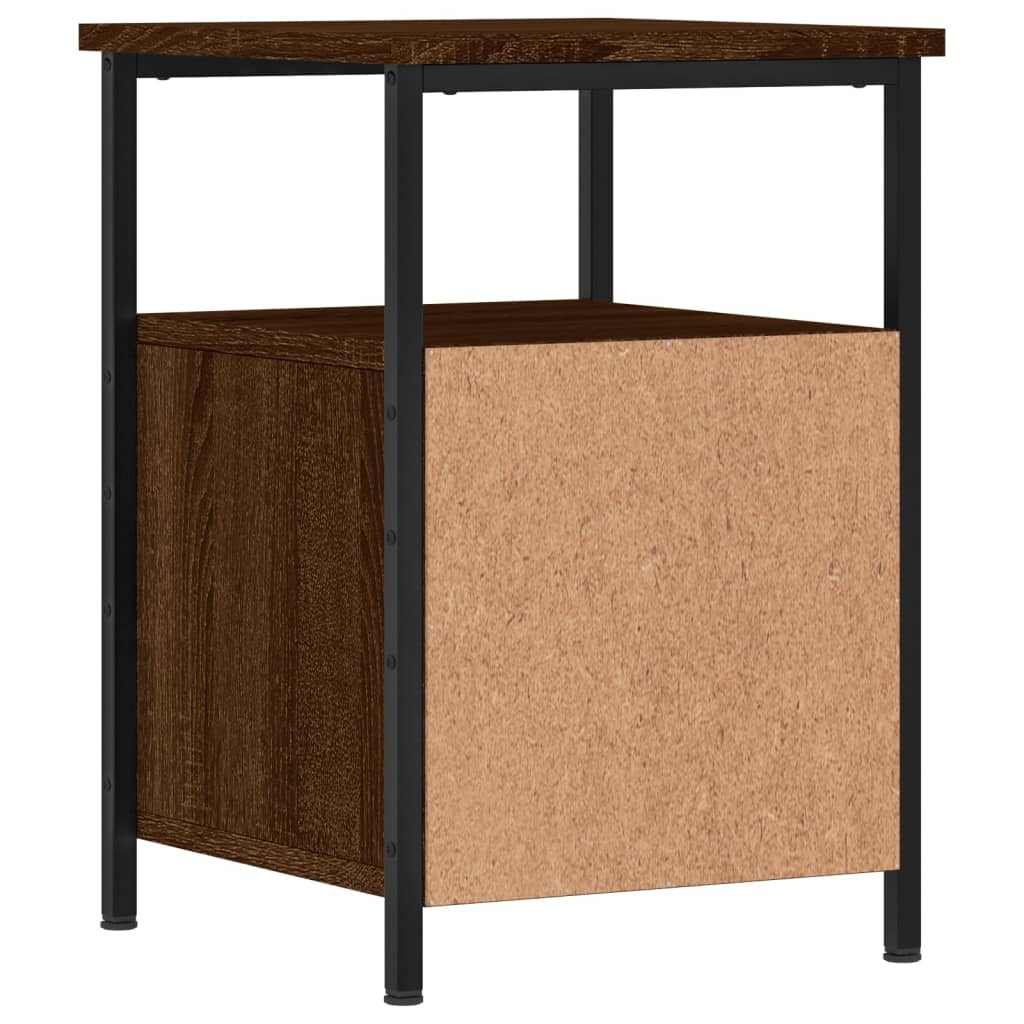 vidaXL Κομοδίνο Καφέ Δρυς 34 x 35,5 x 50 εκ. από Επεξεργασμένο Ξύλο