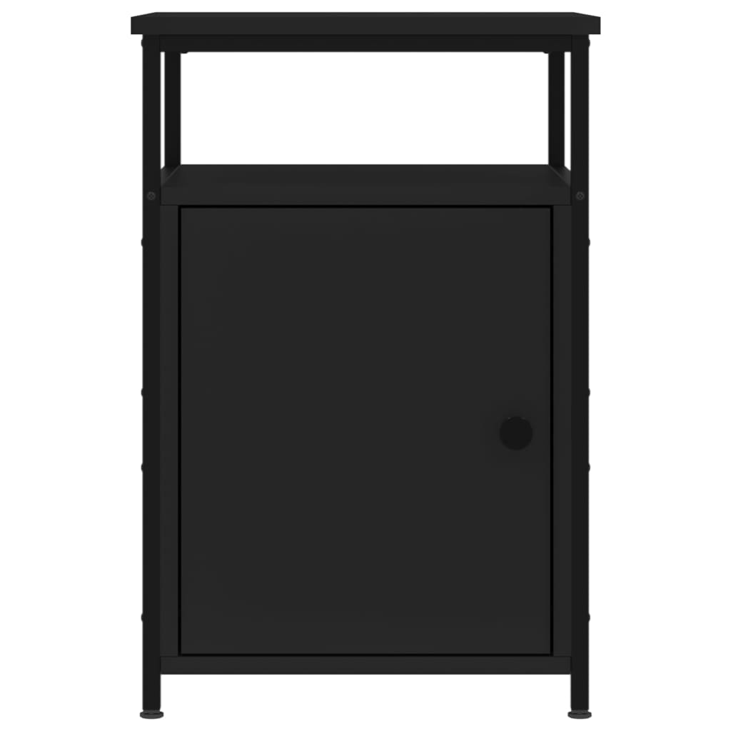 vidaXL Κομοδίνα 2 τεμ. Μαύρα 40 x 42 x 60 εκ. από Επεξεργασμένο Ξύλο