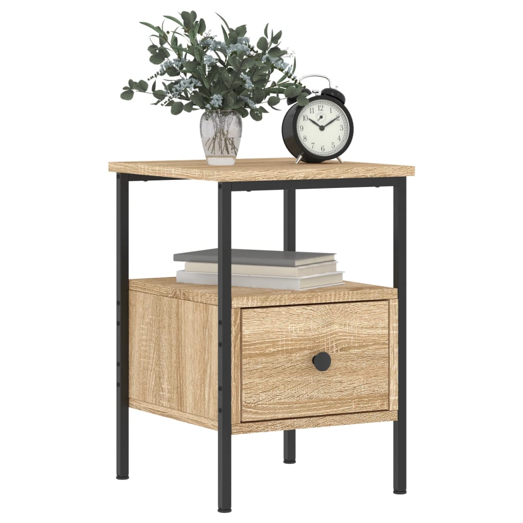 vidaXL Κομοδίνο Sonoma Δρυς 34 x 36 x 50 εκ. από Επεξεργασμένο Ξύλο