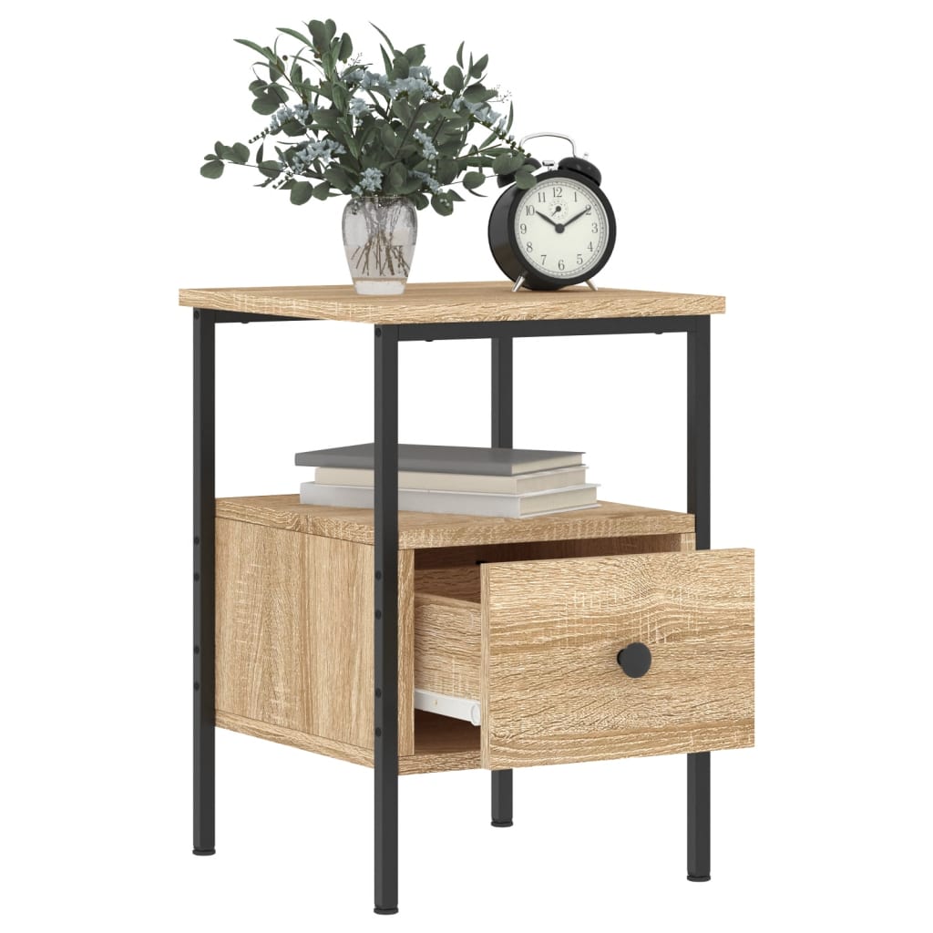 vidaXL Κομοδίνο Sonoma Δρυς 34 x 36 x 50 εκ. από Επεξεργασμένο Ξύλο