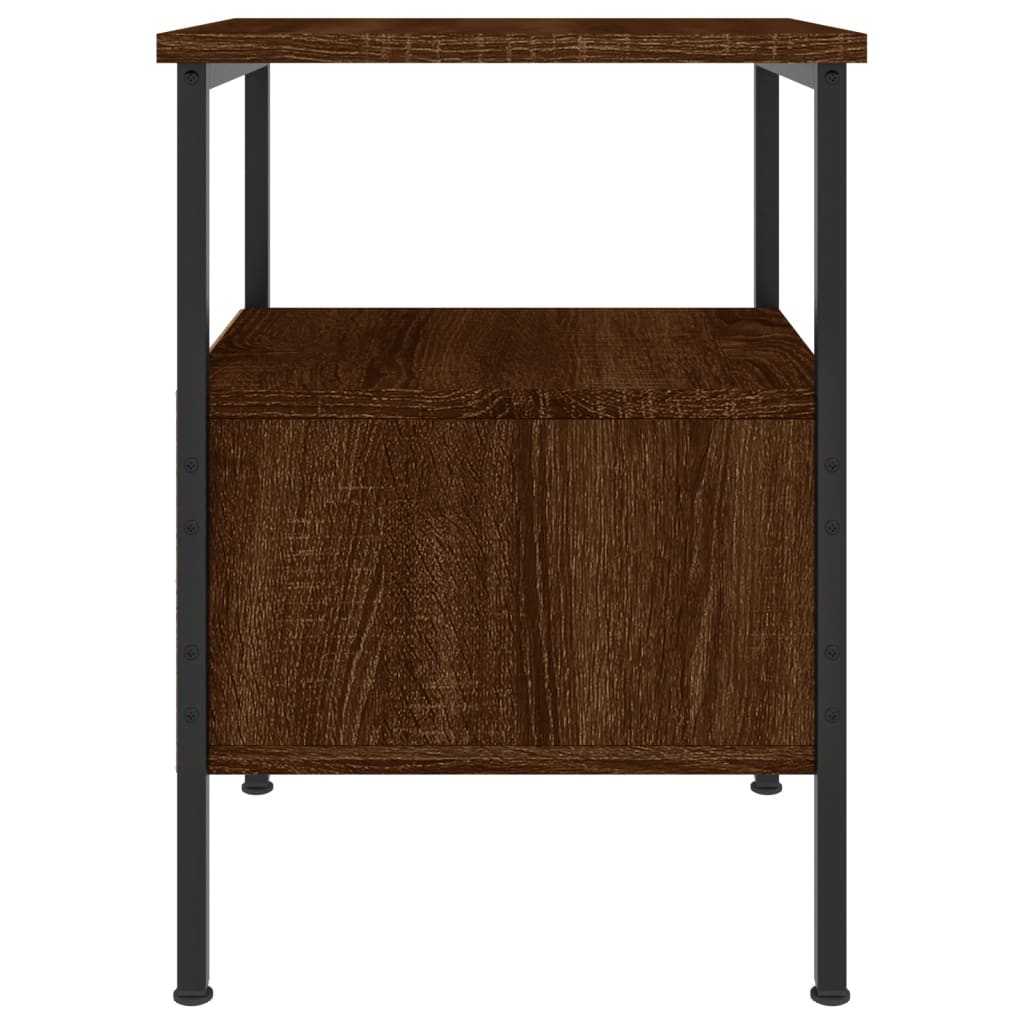 vidaXL Κομοδίνο Καφέ Δρυς 34 x 36 x 50 εκ. από Επεξεργασμένο Ξύλο