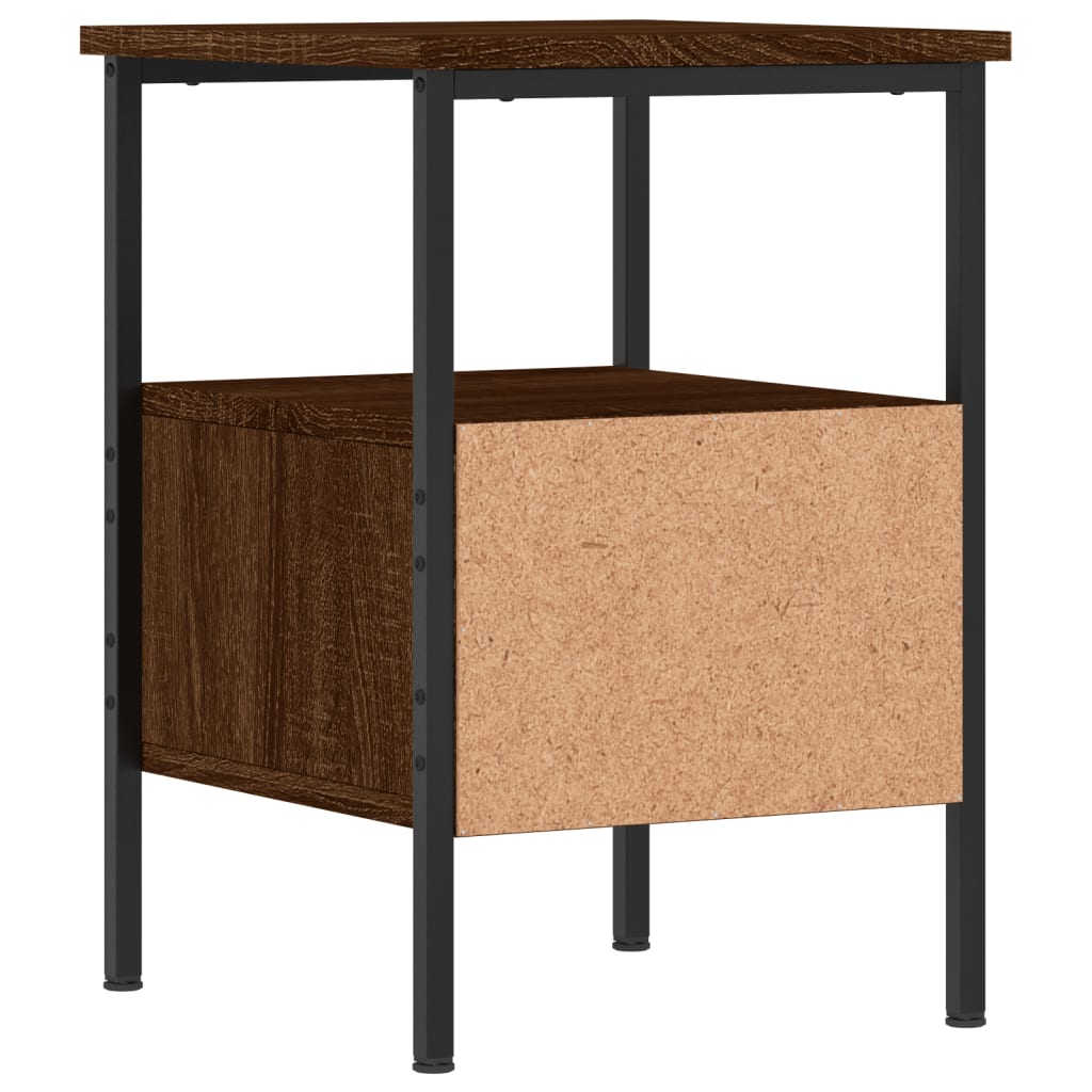 vidaXL Κομοδίνο Καφέ Δρυς 34 x 36 x 50 εκ. από Επεξεργασμένο Ξύλο