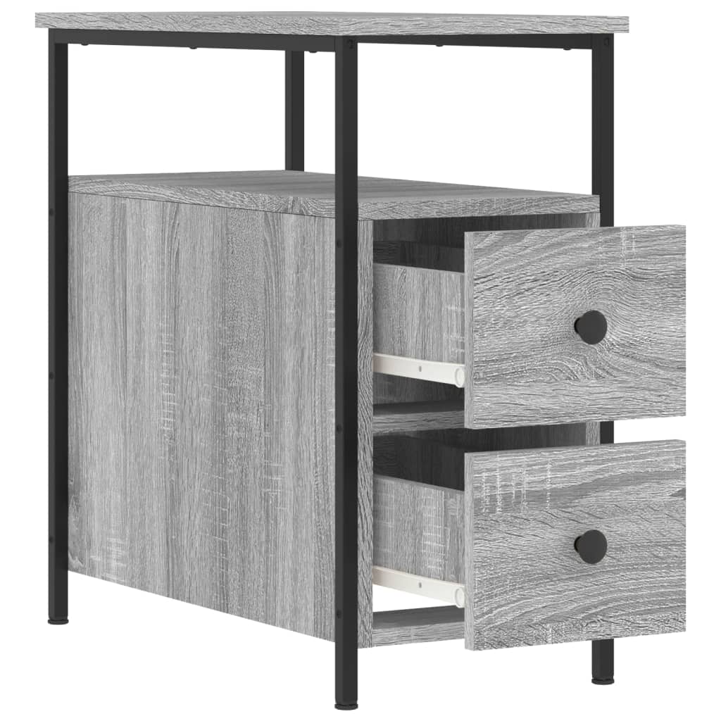 vidaXL Κομοδίνο Γκρι Sonoma 30 x 60 x 60 εκ. από Επεξεργασμένο Ξύλο