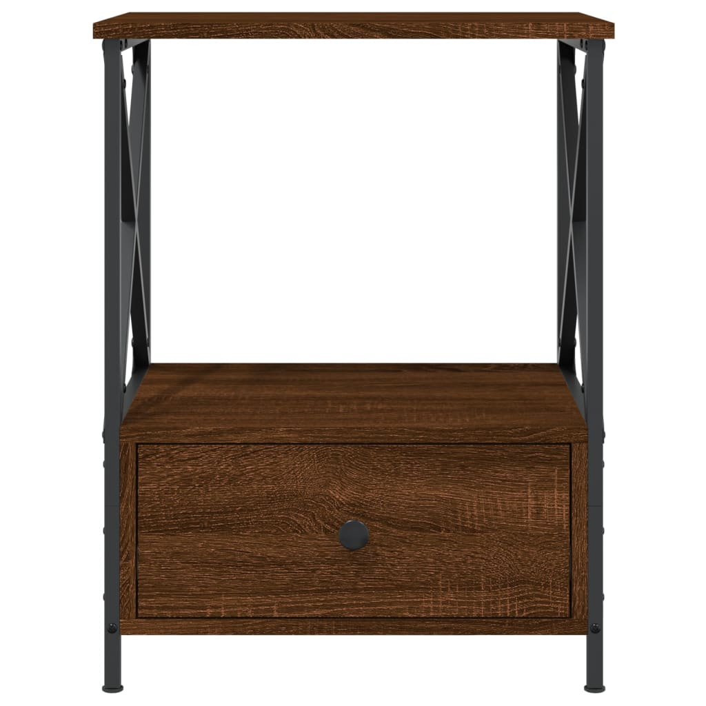 vidaXL Κομοδίνο Καφέ Δρυς 50 x 41 x 65 εκ. από Επεξεργασμένο Ξύλο