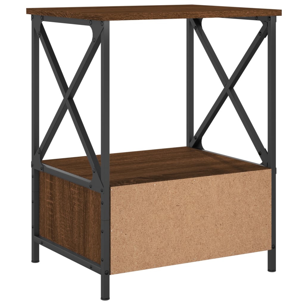 vidaXL Κομοδίνο Καφέ Δρυς 50 x 41 x 65 εκ. από Επεξεργασμένο Ξύλο