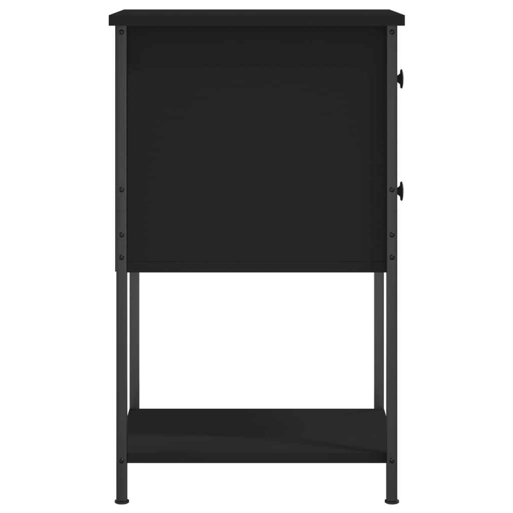 vidaXL Κομοδίνο Μαύρο 32 x 42 x 70 εκ. από Επεξεργασμένο Ξύλο