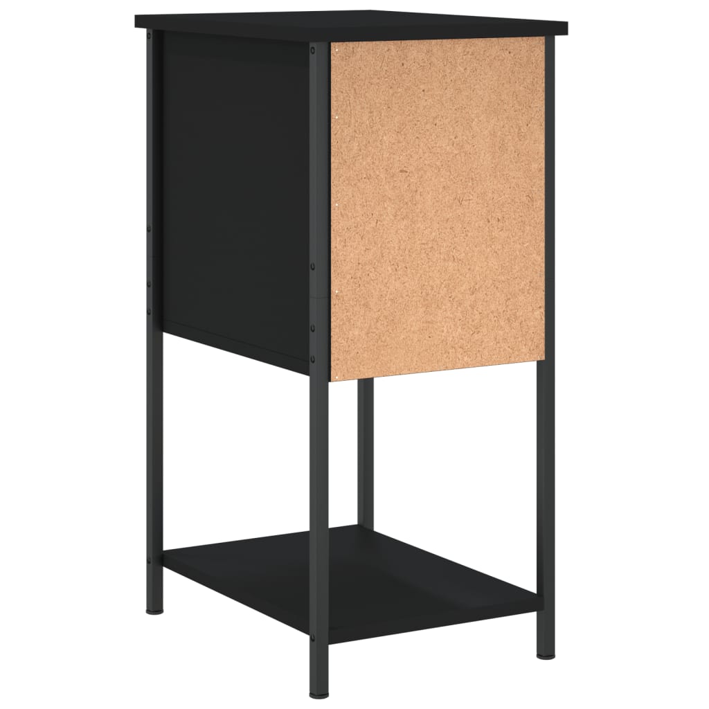 vidaXL Κομοδίνο Μαύρο 32 x 42 x 70 εκ. από Επεξεργασμένο Ξύλο